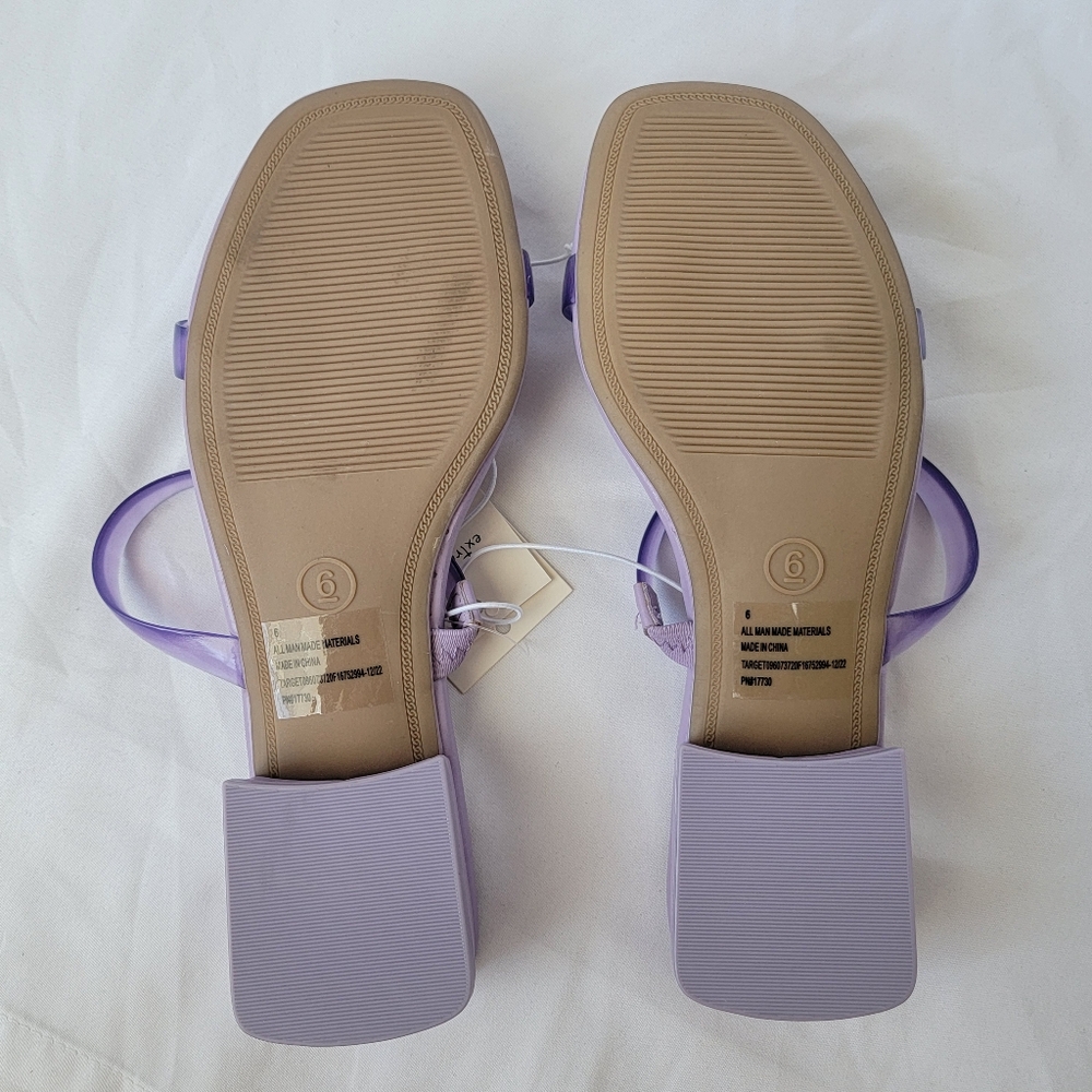 A New Day Annie Block Heel Sandals | 2 Jelly Straps | Lavender - Picture 6 of 8